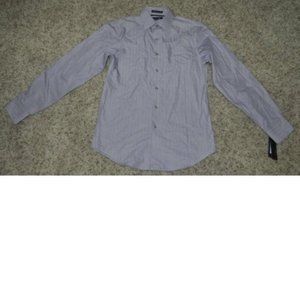 Mens Dress Shirt Apt 9 Purple Striped size Small Button Front Long Sleeves